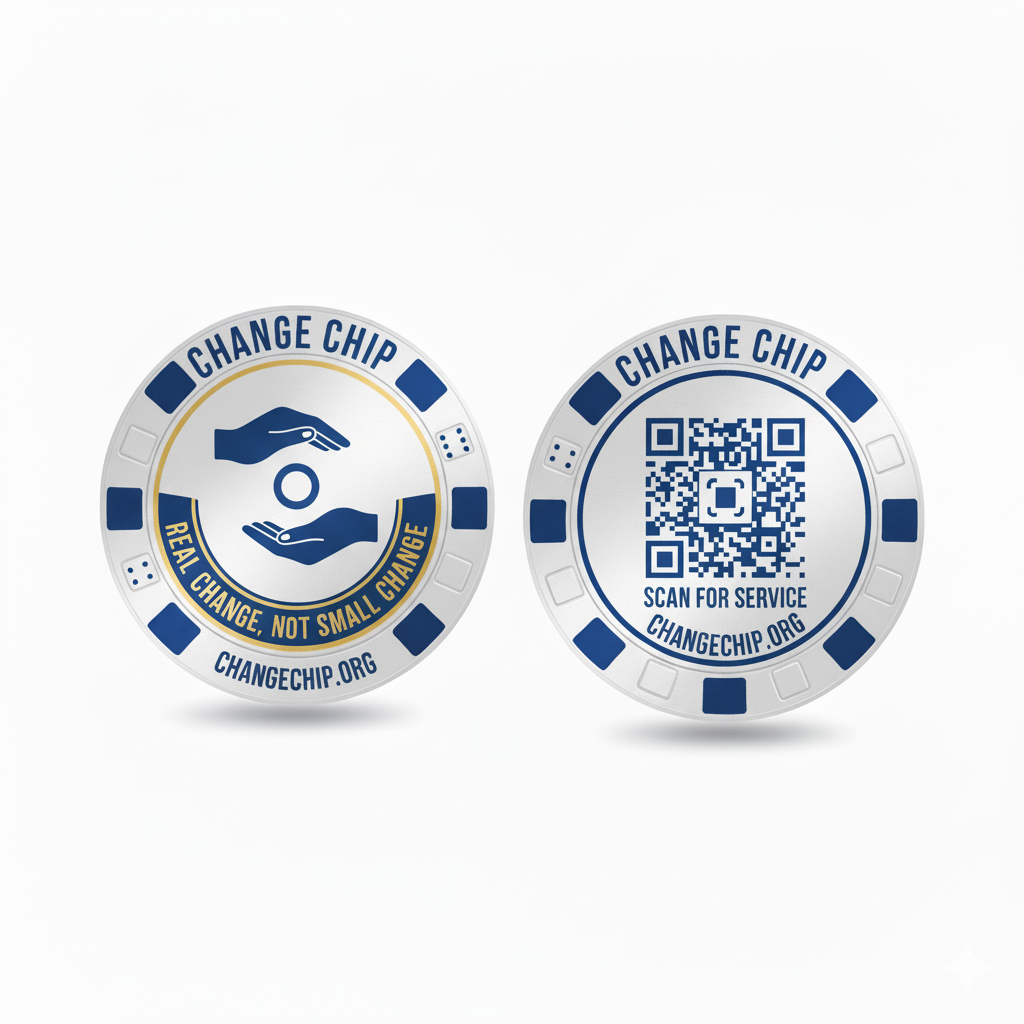 Change tokens stacked like chips